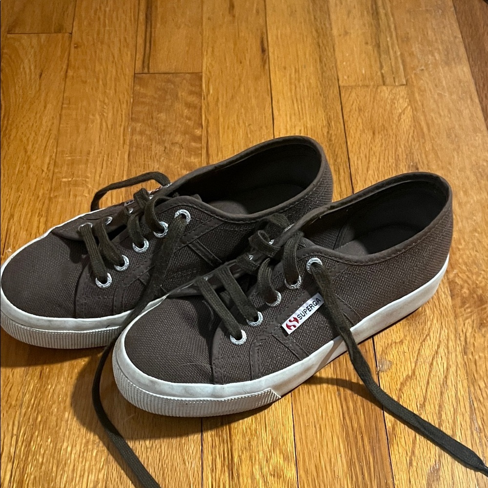 Superga Dark Green Canvas Sneakers
